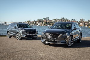 2021 Hyundai Santa Fe Highlander vs Mazda CX-9 Azami comparison feature